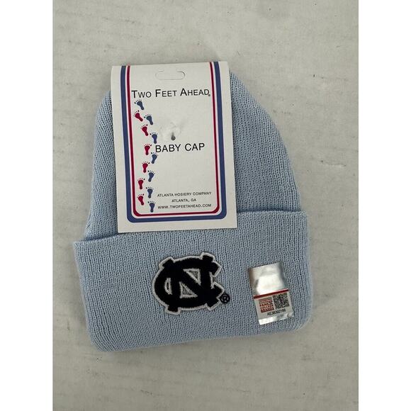 North Carolina Tar Heels Baby Hat Beanie Knit Logo Newborn Hospital Blue New - Picture 1 of 3